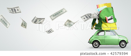 Back to school expenses car. 42579394