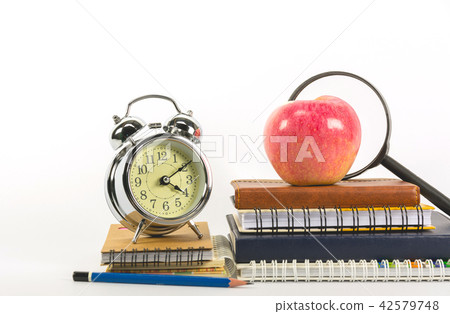 The school supplies isolated on white background 42579748