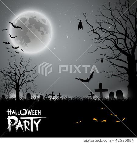 Halloween party scary background vector  42580094