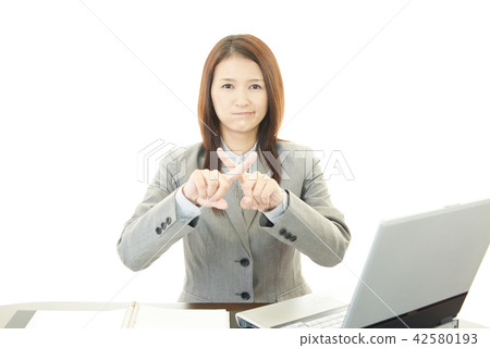 顯示禁止意圖的女商人 42580193