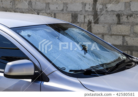Protection of the car panel from direct sunlight. Sun Reflector windscreen Protection of the car panel from direct sunlight. Sun Reflector windscreen 42580581