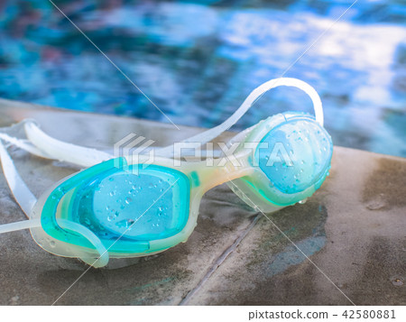 Blue modern Swim goggles 42580881
