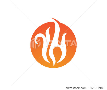 Fire vector icon logo template - Stock Illustration [42581986] - PIXTA