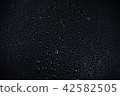 Drops of water on black background. 42582505