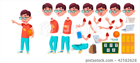 Boy Schoolboy Kid Vector. Primary School Child.... - Stock Illustration ...