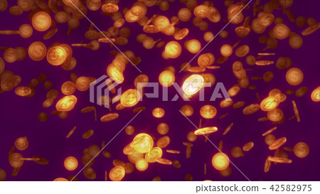 Shining dollar coins jumping happily Shining dollar coins jumping happily 42582975