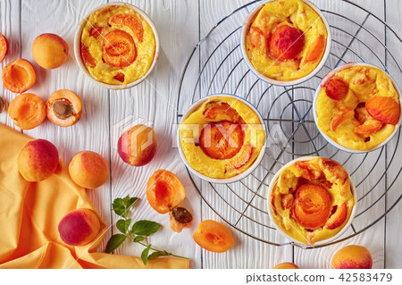 french summer dessert - Baked apricot clafoutis 42583479