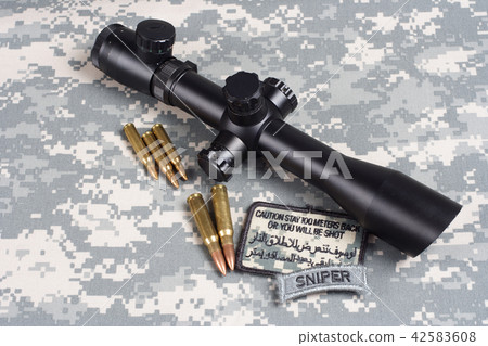 US ARMY background concept - snipers insignia US ARMY background concept - snipers insignia 42583608