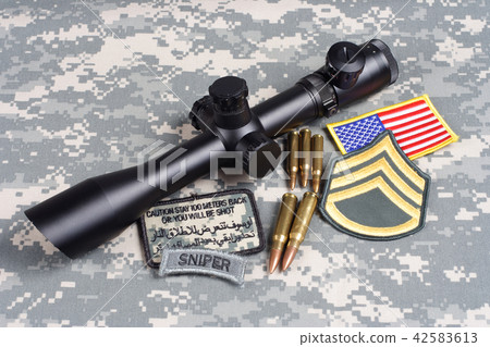 US ARMY background concept - snipers insignia 42583613