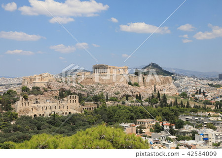 帕台農神廟寺廟在雅典 42584009