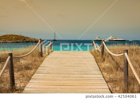 beach way to Illetes paradise beach in Formentera 42584061