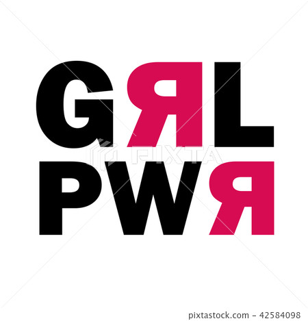Vector poster Girl Power. Good for sticker, patch, pin or t-shirt print Vector poster Girl Power. Good for sticker, patch, pin or t-shirt print 42584098