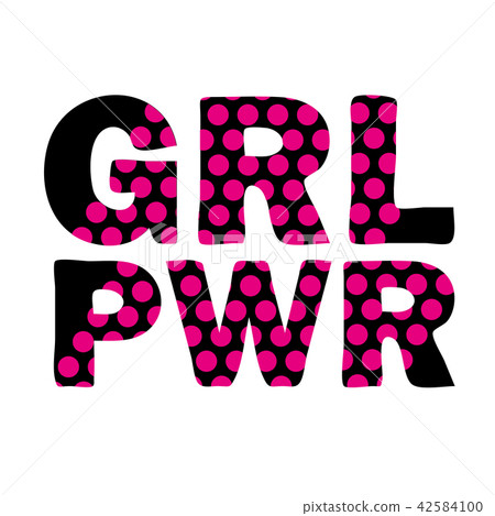 Vector poster Girl Power. Good for sticker, patch, pin or t-shirt print Vector poster Girl Power. Good for sticker, patch, pin or t-shirt print 42584100