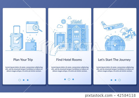 Travel infographics web design. Vacation booking concept. Travel infographics web design. Vacation booking concept. 42584118