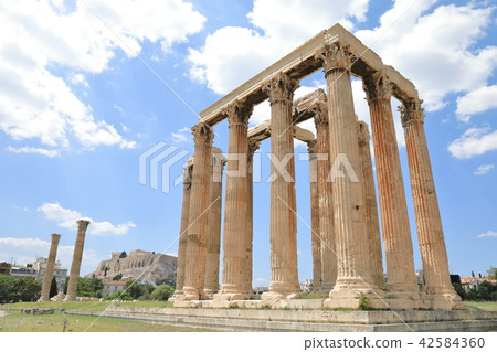 宙斯神廟和帕台農神廟在雅典 42584360