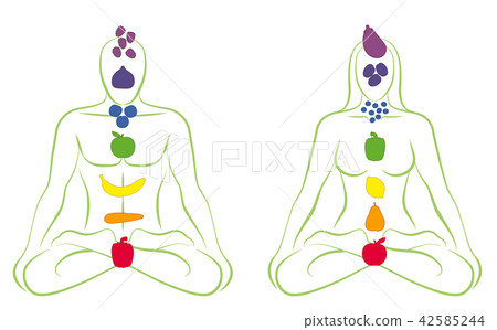 Vegetarian Love Couple Chakras Zen Meditation Vegetarian Love Couple Chakras Zen Meditation 42585244