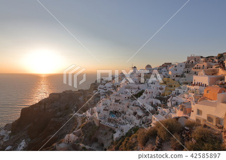 Sunset in Greece, Santorini, Oia 42585897