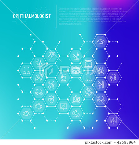Ophthalmologist concept in honeycombs 42585964