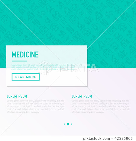 Medicine concept with thin line icons 42585965