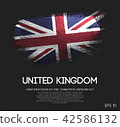United Kingdom Flag Made of Glitter Brush Paint 42586132