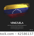 Venezuela Flag Made of Glitter Sparkle Brush Paint 42586137