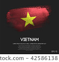 Vietnam Flag Made of Glitter Sparkle Brush Paint 42586138