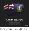 British Virgin Islands Flag Made of Brush Paint 42586139