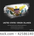 United States Virgin Islands Flag Made of Brush 42586140