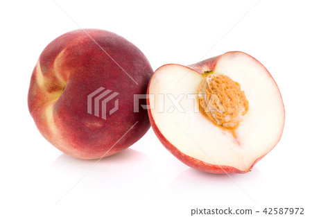 Peach isolated on white background Peach isolated on white background 42587972