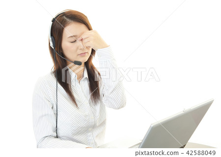 A tired expression operator A tired expression operator 42588049