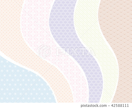 Japanese style background material of traditional Japanese pattern. 42588111