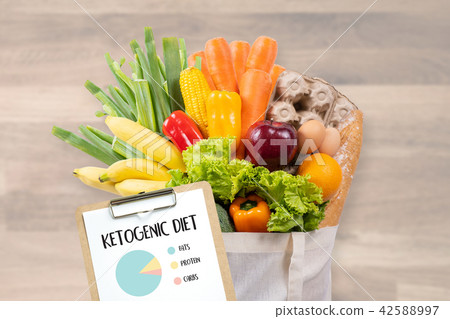 Ketogenic diet  Organic grocery vegetables  42588997