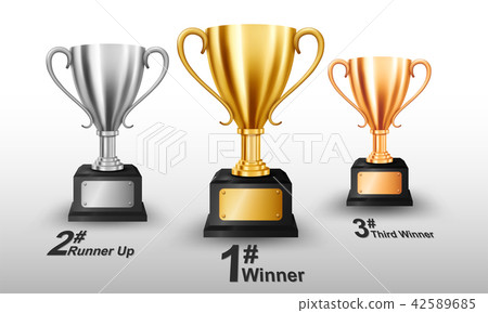 Realistic Gold, Silver, and Bronze Trophy 42589685