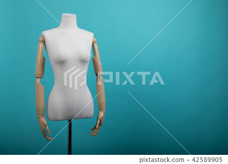 Mannequin positioned on a bright background Mannequin positioned on a bright background 42589905