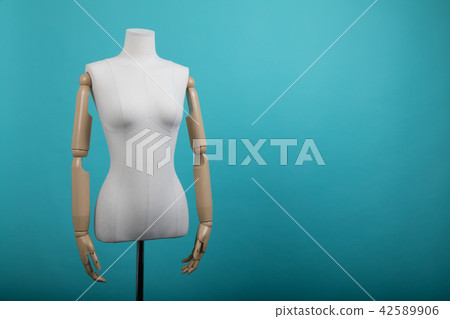 Mannequin positioned on a bright background Mannequin positioned on a bright background 42589906