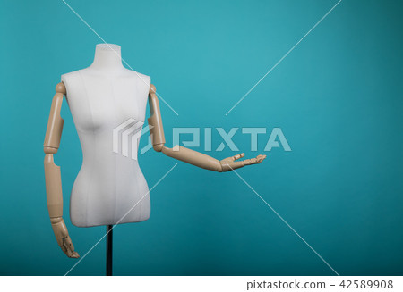 Mannequin positioned on a bright background Mannequin positioned on a bright background 42589908