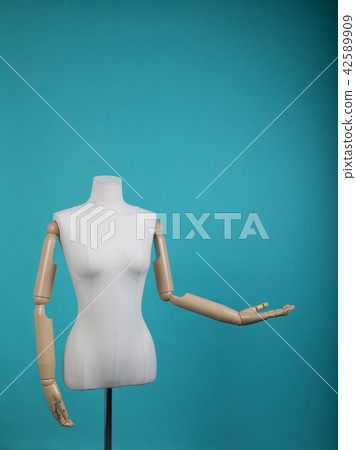 Mannequin positioned on a bright background Mannequin positioned on a bright background 42589909