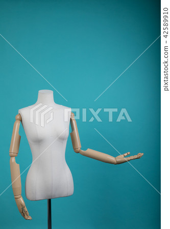 Mannequin positioned on a bright background Mannequin positioned on a bright background 42589910
