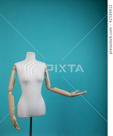 Mannequin positioned on a bright background Mannequin positioned on a bright background 42589912