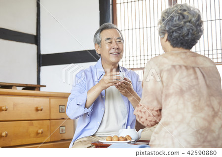 Life, old couple, Korean Life, old couple, Korean 42590880