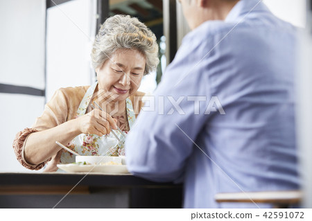 Life, old couple, Korean Life, old couple, Korean 42591072
