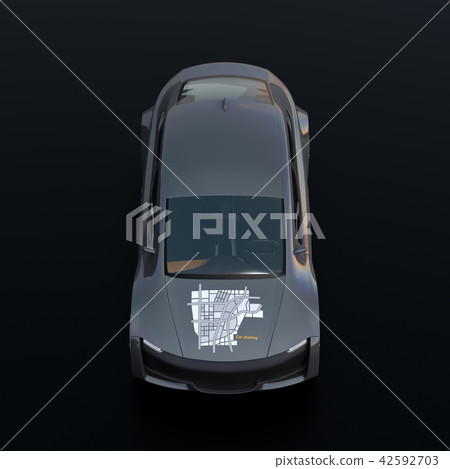 金屬灰色電車的前面圖像在黑色後面的 金屬灰色電車的前面圖像在黑色後面的 42592703