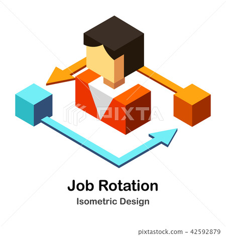 Job rotation Isometric Illustration - Stock Illustration [42592879] - PIXTA