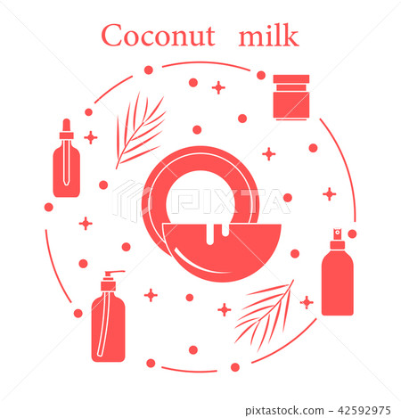 Coconut milk for cosmetics and care products Coconut milk for cosmetics and care products 42592975