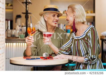 Positive happy women smiling Positive happy women smiling 42593286
