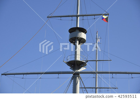 Yokosuka city [battleship Mikasa] mast and Z flag 42593511
