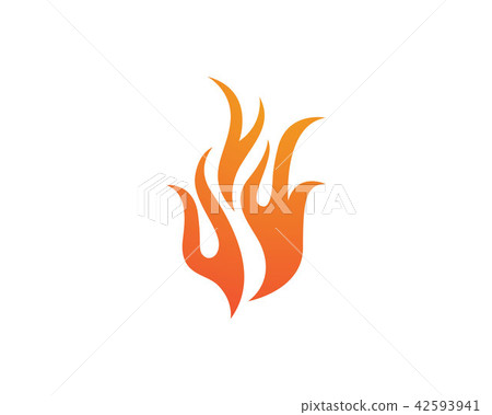 Fire vector icon logo template - Stock Illustration [42593941] - PIXTA