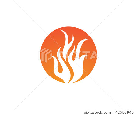 Fire vector icon logo template - Stock Illustration [42593946] - PIXTA