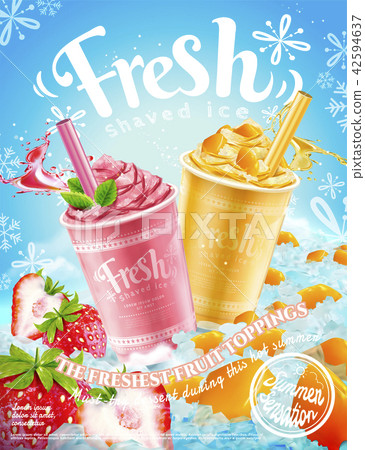 Summer frozen ice shaved poster 42594637