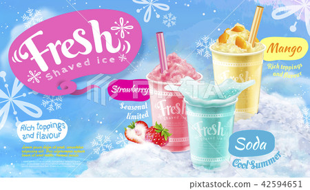 Summer frozen ice shaved poster 42594651
